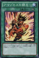 This is an image for the product Amazoness Fighting Spirit that has a rarity of Common in the Duelist Revolution with a card code of DREV-JP054 that is available on the TEKKX Product website.