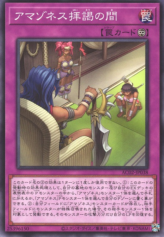 This is an image for the product Amazoness Hall that has a rarity of Common in the Animation Chronicle 2022 with a card code of AC02-JP038 that is available on the TEKKX Product website.