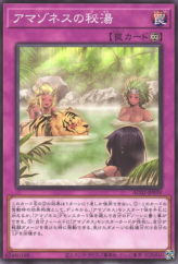 This is an image for the product Amazoness Hot Spring that has a rarity of Common in the Animation Chronicle 2022 with a card code of AC02-JP039 that is available on the TEKKX Product website.