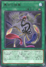 This is an image for the product Black Feather Whirlwind that has a rarity of Rare in the Darkwing Blast with a card code of DABL-JP052 that is available on the TEKKX Product website.