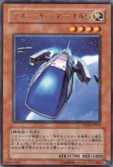 This is an image for the product Blue Thunder T-45 that has a rarity of Rare in the Phantom Darkness with a card code of PTDN-JP038 that is available on the TEKKX Product website.