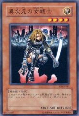 This is an image for the product D.D. Warrior Lady that has a rarity of Common in the Structure Deck: Warrior's Triumph with a card code of SD5-JP011 that is available on the TEKKX Product website.