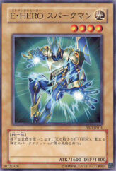 This is an image for the product Elemental HERO Sparkman that has a rarity of Common in the Starter Deck 2006 with a card code of YSD-JP010 that is available on the TEKKX Product website.