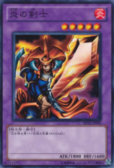 This is an image for the product Flame Swordsman that has a rarity of Common in the Beginner's Edition 1 (2011) with a card code of BE01-JP090 that is available on the TEKKX Product website.