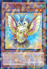 This is an image for the product Fluffal Owl that has a rarity of Normal Parallel Rare in the Booster SP: Fusion Enforcers with a card code of SPFE-JP017 that is available on the TEKKX Product website.