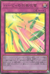 This is an image for the product Harpie's Feather Storm that has a rarity of Ultimate Rare in the Rarity Collection Quarter Century Edition with a card code of RC04-JP074 that is available on the TEKKX Product website.