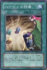 This is an image for the product Harpies' Hunting Ground that has a rarity of Common in the Structure Deck: Lord of the Storm with a card code of SD8-JP024 that is available on the TEKKX Product website.