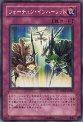 This is an image for the product Inherited Fortune that has a rarity of Common in the Stardust Overdrive with a card code of SOVR-JP067 that is available on the TEKKX Product website.