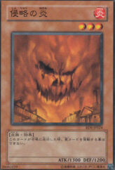 This is an image for the product Invasion of Flames that has a rarity of Common in the Rise of Destiny with a card code of RDS-JP024 that is available on the TEKKX Product website.