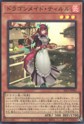 This is an image for the product Kitchen Dragonmaid that has a rarity of Super Rare in the Selection 5 with a card code of SLF1-JP060 that is available on the TEKKX Product website.