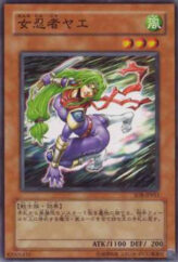 This is an image for the product Lady Ninja Yae that has a rarity of Common in the Structure Deck: Lord of the Storm with a card code of SD8-JP011 that is available on the TEKKX Product website.