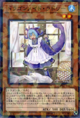 This is an image for the product Laundry Dragonmaid that has a rarity of Normal Parallel Rare in the Deck Build Pack: Mystic Fighters with a card code of DBMF-JP016 that is available on the TEKKX Product website.