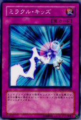 This is an image for the product Miracle Kids that has a rarity of Common in the Duelist Pack: Jaden Yuki 2 with a card code of DP03-JP028 that is available on the TEKKX Product website.