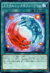 This is an image for the product Miracle Synchro Fusion that has a rarity of Common in the Structure Deck: Pendulum Evolution with a card code of SD31-JP031 that is available on the TEKKX Product website.