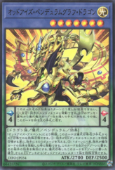 This is an image for the product Odd-Eyes Pendulumgraph Dragon that has a rarity of Ultra Rare in the Dimension Force with a card code of DIFO-JP034 that is available on the TEKKX Product website.