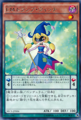 This is an image for the product Performapal Trump Witch that has a rarity of Rare in the Secrets of Eternity with a card code of SECE-JP006 that is available on the TEKKX Product website.