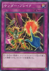 This is an image for the product Raigeki Break that has a rarity of Common in the Starter Deck 2014 with a card code of ST14-JP033 that is available on the TEKKX Product website.