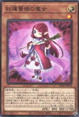 This is an image for the product Ruddy Rose Witch that has a rarity of Common in the Lightning Overdrive with a card code of LIOV-JP010 that is available on the TEKKX Product website.