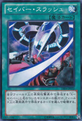 This is an image for the product Saber Slash that has a rarity of Common in the Duelist Edition Volume 4 with a card code of DE04-JP032 that is available on the TEKKX Product website.