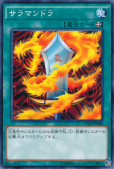 This is an image for the product Salamandra that has a rarity of Common in the Duelist Road -Piece of Memory- Side: Yugi Muto with a card code of 15AX-JPM40 that is available on the TEKKX Product website.