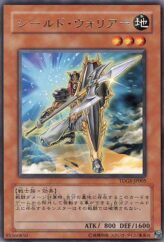 This is an image for the product Shield Warrior that has a rarity of Rare in the The Duelist Genesis with a card code of TDGS-JP005 that is available on the TEKKX Product website.