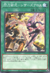 This is an image for the product Sky Striker Maneuver - Scissors Cross that has a rarity of Common in the Selection 5 with a card code of SLF1-JP054 that is available on the TEKKX Product website.