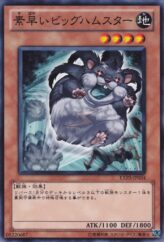 This is an image for the product Super-Nimble Mega Hamster that has a rarity of Common in the Extra Pack Volume 3 with a card code of EXP3-JP034 that is available on the TEKKX Product website.