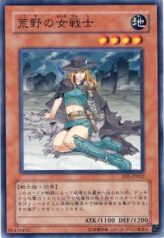 This is an image for the product Warrior Lady of the Wasteland that has a rarity of Common in the Structure Deck: Warrior's Triumph with a card code of SD5-JP002 that is available on the TEKKX Product website.