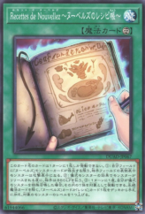 This is an image for the product Nouvelles Recipe Book "Recettes de Nouvellez" that has a rarity of Common in the Duelist's Advance with a card code of DUAD-JP067 that is available on the TEKKX Product website.