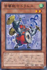 This is an image for the product Symphonic Warrior Drumss that has a rarity of Common in the Storm of Ragnarok with a card code of STOR-JP034 that is available on the TEKKX Product website.