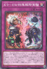 This is an image for the product K9-EW Special Release Experiment that has a rarity of Common in the Deck-Build Pack: Justice Hunters with a card code of DBJH-JP041 that is available on the TEKKX Product website.