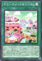 This is an image for the product Yummyusment☆Mignon that has a rarity of Common in the Deck-Build Pack: Justice Hunters with a card code of DBJH-JP023 that is available on the TEKKX Product website.