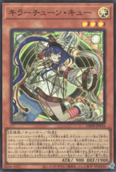 This is an image for the product Killer Tune Cue that has a rarity of Super Rare in the Deck-Build Pack: Phantom Revengers with a card code of DBPR-JP034 that is available on the TEKKX Product website.