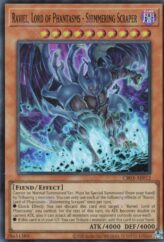 This is an image for the product Raviel, Lord of Phantasms - Shimmering Scraper that has a rarity of Super Rare in the Creation Pack 03 with a card code of CR03-AE012 that is available on the TEKKX Product website.