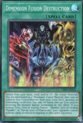 This is an image for the product Dimension Fusion Destruction that has a rarity of Super Rare in the Creation Pack 03 with a card code of CR03-AE018 that is available on the TEKKX Product website.