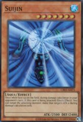 This is an image for the product Suijin that has a rarity of Super Rare in the Creation Pack 03 with a card code of CR03-AE075 that is available on the TEKKX Product website.