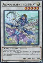 This is an image for the product Aromaseraphy Rosemary that has a rarity of Super Rare in the Creation Pack 03 with a card code of CR03-AE099 that is available on the TEKKX Product website.