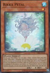 This is an image for the product Rikka Petal that has a rarity of Ultra Rare in the Creation Pack 03 with a card code of CR03-AE168 that is available on the TEKKX Product website.