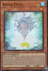 This is an image for the product Rikka Petal that has a rarity of Ultra Rare in the Creation Pack 03 with a card code of CR03-AE168 that is available on the TEKKX Product website.