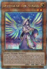 This is an image for the product Diviner of the Herald that has a rarity of Quarter Century Secret Rare in the Creation Pack 04 with a card code of CR04-AE147 that is available on the TEKKX Product website.