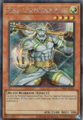 This is an image for the product Wulf, Lightsworn Beast that has a rarity of Secret Rare in the Creation Pack 04 with a card code of CR04-AE102 that is available on the TEKKX Product website.