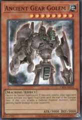 This is an image for the product Ancient Gear Golem that has a rarity of Super Rare in the Creation Pack 04 with a card code of CR04-AE016 that is available on the TEKKX Product website.