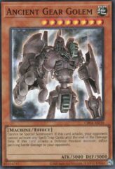 This is an image for the product Ancient Gear Golem that has a rarity of Super Rare in the Creation Pack 04 with a card code of CR04-AE016 that is available on the TEKKX Product website.