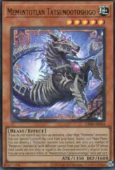 This is an image for the product Mementotlan Tatsunootoshigo that has a rarity of Ultra Rare in the Creation Pack 04 with a card code of CR04-AE064 that is available on the TEKKX Product website.