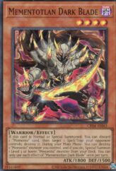 This is an image for the product Mementotlan Dark Blade that has a rarity of Super Rare in the Creation Pack 04 with a card code of CR04-AE065 that is available on the TEKKX Product website.