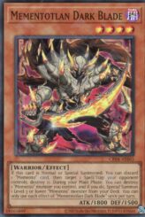 This is an image for the product Mementotlan Dark Blade that has a rarity of Super Rare in the Creation Pack 04 with a card code of CR04-AE065 that is available on the TEKKX Product website.