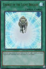 This is an image for the product Charge of the Light Brigade that has a rarity of Ultra Rare in the Creation Pack 04 with a card code of CR04-AE116 that is available on the TEKKX Product website.