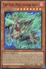 This is an image for the product Fire King High Avatar Kirin that has a rarity of Super Rare in the Creation Pack 04 with a card code of CR04-AE193 that is available on the TEKKX Product website.