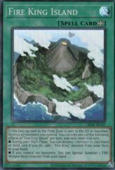 This is an image for the product Fire King Island that has a rarity of Super Rare in the Creation Pack 04 with a card code of CR04-AE197 that is available on the TEKKX Product website.