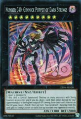 This is an image for the product Number C40: Gimmick Puppet of Dark Strings that has a rarity of Super Rare in the Creation Pack 05 with a card code of CR05-AE020 that is available on the TEKKX Product website.